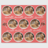 Merry Christmas with One Circle Photo Geschenkpapier (Flach)