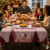 Merry Christmas With Santa Luxury Tischdecke