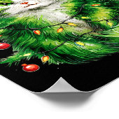 Merry Christmas With This Funny Christmas Tree Cat Poster (Ecke)