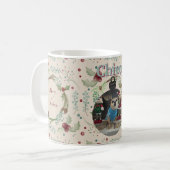 Merry Christmas Woodland Evergreen Wreath  Kaffeetasse (Vorderseite Links)