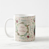 Merry Christmas Woodland Evergreen Wreath  Kaffeetasse (Links)