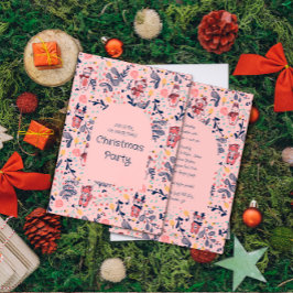 Merry Christmas Woodland Friends in Winter Forest  Einladung