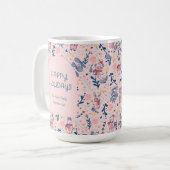 Merry Christmas Woodland Friends in Winter Forest Kaffeetasse (Vorderseite Links)