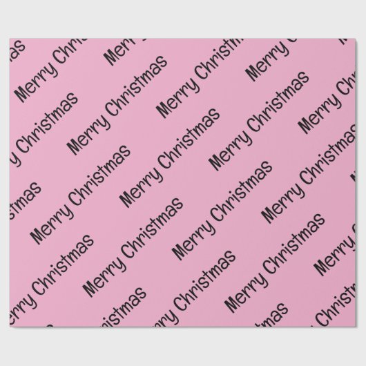 Merry Christmas Wrapping Baby Pink Geschenkpapier (Flach)