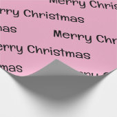 Merry Christmas Wrapping Baby Pink Geschenkpapier (Ecke)
