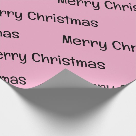 Merry Christmas Wrapping Baby Pink Geschenkpapier (Ecke)
