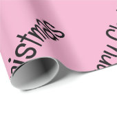Merry Christmas Wrapping Baby Pink Geschenkpapier (Rolleneckpunkt)