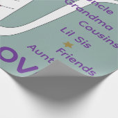 Merry Christmas Wrapping Family Love Friends Cat Geschenkpapier (Ecke)