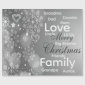 Merry Christmas Wrapping Family Love Friends Geschenkpapier (Flach)