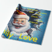 Merry Christmas Wrapping Family Love Friends Santa Geschenkpapier (Ungerollt)