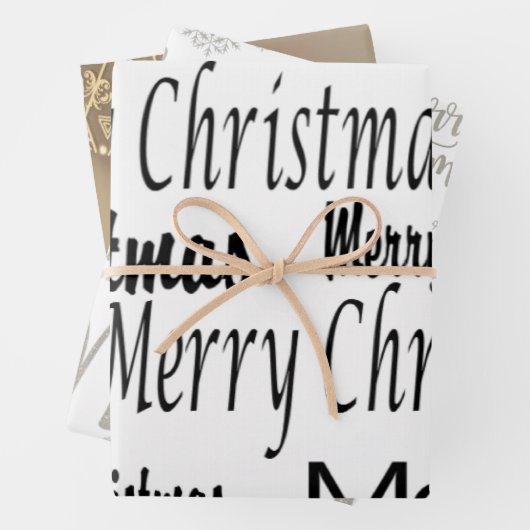 Merry Christmas Wrapping Paper Sheets Geschenkpapier Set (Beispiel)