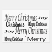 Merry Christmas Wrapping Paper Sheets Geschenkpapier Set (Vorderseite)