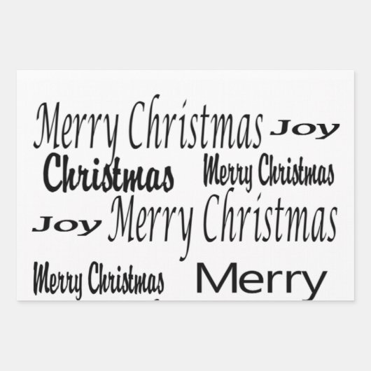 Merry Christmas Wrapping Paper Sheets Geschenkpapier Set (Vorderseite)