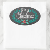 MERRY CHRISTMAS WREATH CHALKBOARD STICKERS (Tasche)