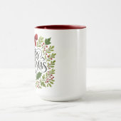 Merry Christmas Wreath Coffee Mug Tasse (Zentrum)