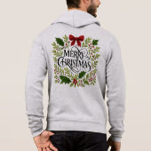 Merry Christmas Wreath Hoodie for Men (Rückseite)