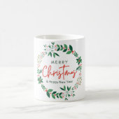 Merry Christmas Wreath Mug – Holiday & Mug, 11 oz Kaffeetasse (Mittel)