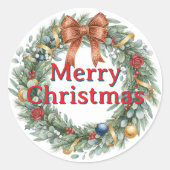 Merry Christmas wreath stickers and sealers (Vorderseite)