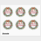 Merry Christmas wreath stickers and sealers (Blatt)