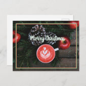 Merry Christmas x-mas wreath decoration Postkarte (Vorne/Hinten)