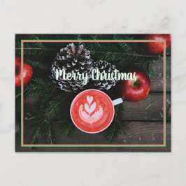 Merry Christmas x-mas wreath decoration Postkarte