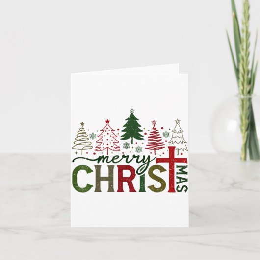 Merry Christmas Xmas Christian Jesus Family Pajama Karte (Vorderseite)