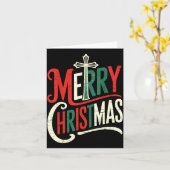 Merry Christmas Xmas Family Karte (Gelbe Blume)