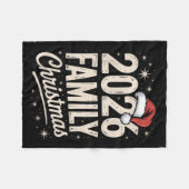 Merry Christmas Xmas Family Matching Fleecedecke (Vorderseite (Horizontal))