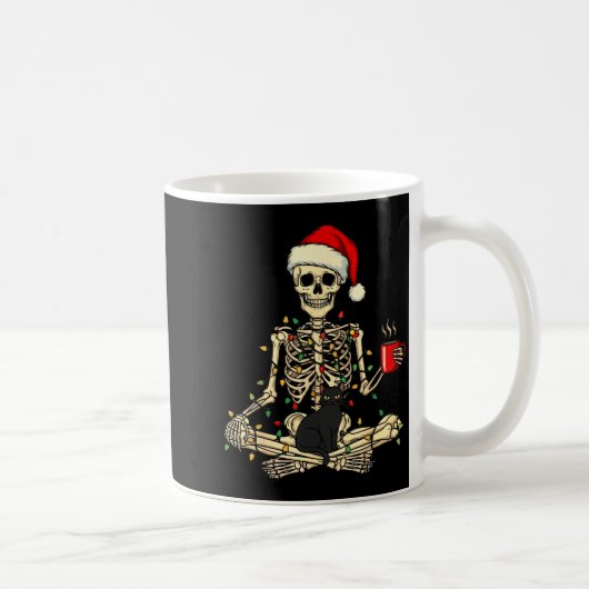 Merry Christmas Xmas Skull Skeleton Funny Matching Kaffeetasse (Rechts)