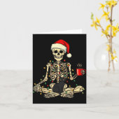 Merry Christmas Xmas Skull Skeleton Funny Matching Karte (Gelbe Blume)