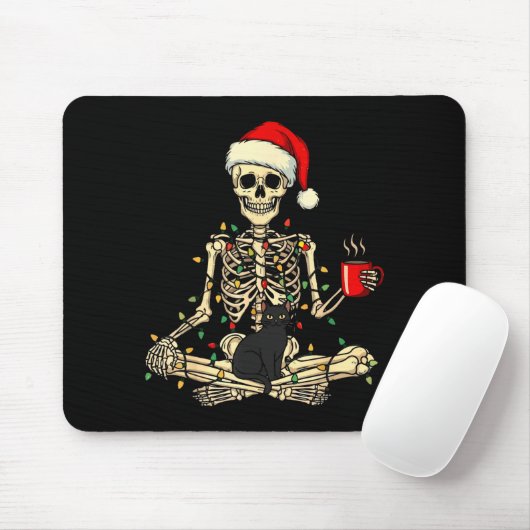 Merry Christmas Xmas Skull Skeleton Funny Matching Mousepad (Mit Mouse)