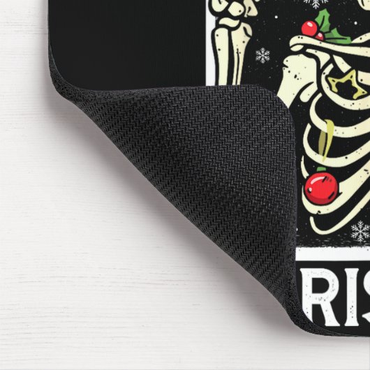 Merry Christmas Xmas Skull Skeleton Funny Men Wome Mousepad (Ecke)