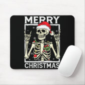 Merry Christmas Xmas Skull Skeleton Funny Men Wome Mousepad (Mit Mouse)