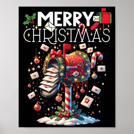 Merry Christmas Xmas Stal Worker Funny Poster (Vorne)