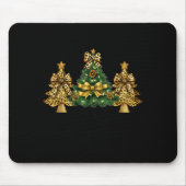Merry Christmas Xmas Tree Leopard Print Coquette B Mousepad (Vorne)