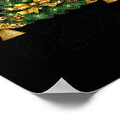 Merry Christmas Xmas Tree Leopard Print Coquette B Poster (Ecke)