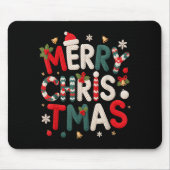 Merry Christmas Xmas Yarn Crochet Knitting Quilter Mousepad (Vorne)