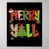 Merry Christmas Y’all Southern Christmas Tree Girl Poster (Vorne)