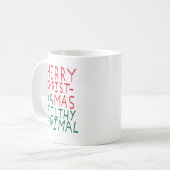 Merry Christmas ya filthy animal typography Kaffeetasse (Vorderseite Links)