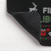 Merry Christmas Ya Filthy Liberal Ugly Knit Funny Mousepad (Ecke)