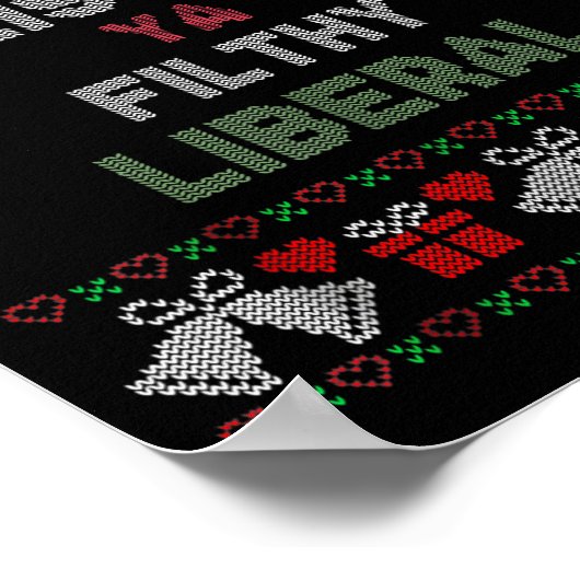 Merry Christmas Ya Filthy Liberal Ugly Knit Funny Poster (Ecke)