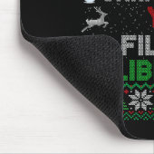 Merry Christmas Ya Filthy Liberal Ugly Knit Mousepad (Ecke)