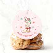 Merry Christmas Y'all Country Cowboy Boot Gift Geschenkanhänger