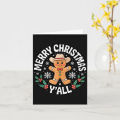 Merry Christmas Yall Gingerbread Cowboy Howdy West Karte (Gelbe Blume)