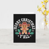 Merry Christmas Yall Gingerbread Cowboy Howdy West Karte (Gelbe Blume)