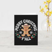 Merry Christmas Yall Gingerbread Cowboy Howdy West Karte (Gelbe Blume)