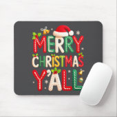 Merry Christmas Y'all Santa Crochet Knitting Quilt Mousepad (Mit Mouse)