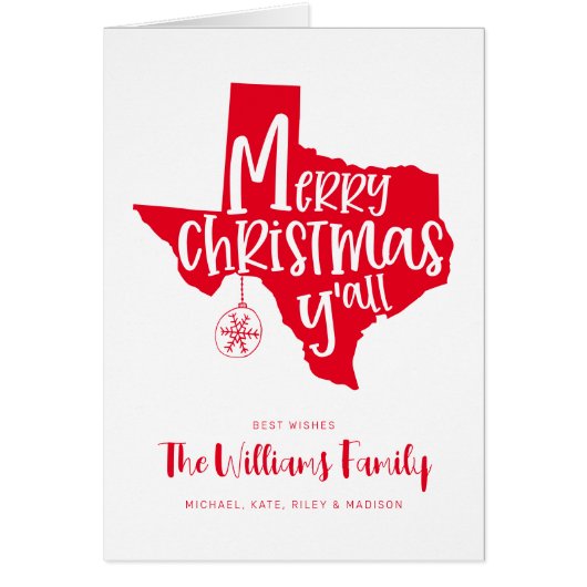 MERRY CHRISTMAS Y'ALL | Texas Holiday Wish (Vorne)
