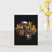 Merry Christmas Y'all Texas Map Santa Hat Mens Wom Karte (Gelbe Blume)