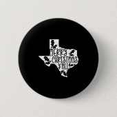 Merry Christmas Yall Texas Mistletoe White Graphic Button (Vorderseite)